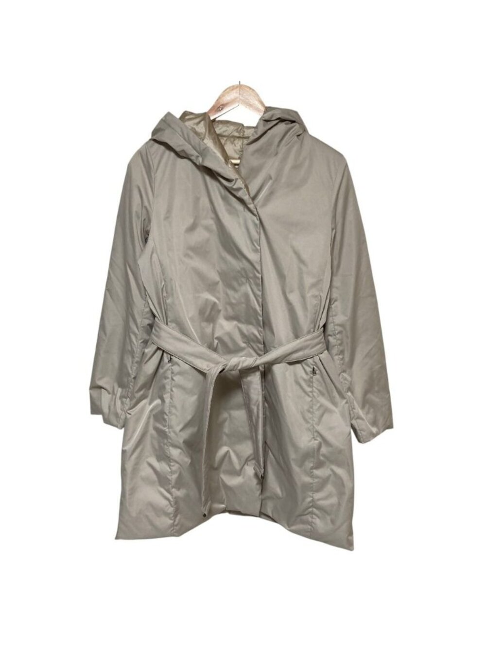 Max Mara Weekend Reversible Hooded Down Coat Beige 42